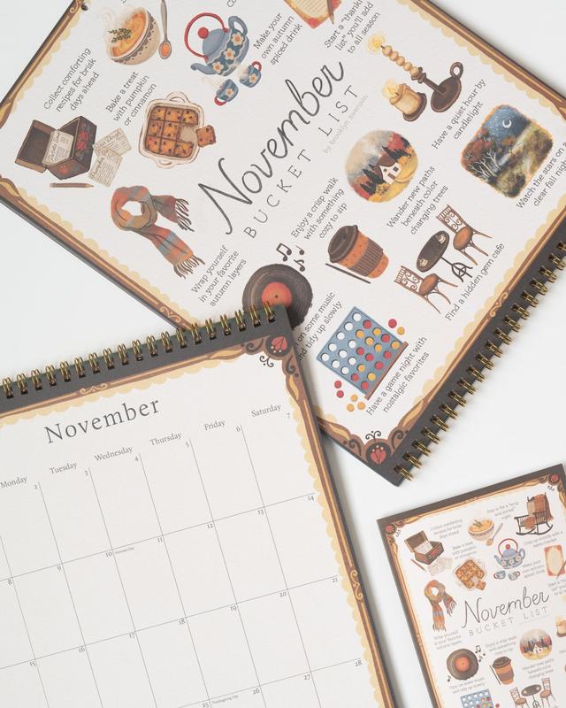 2026 Bucket List Calendar All-in-One Planner